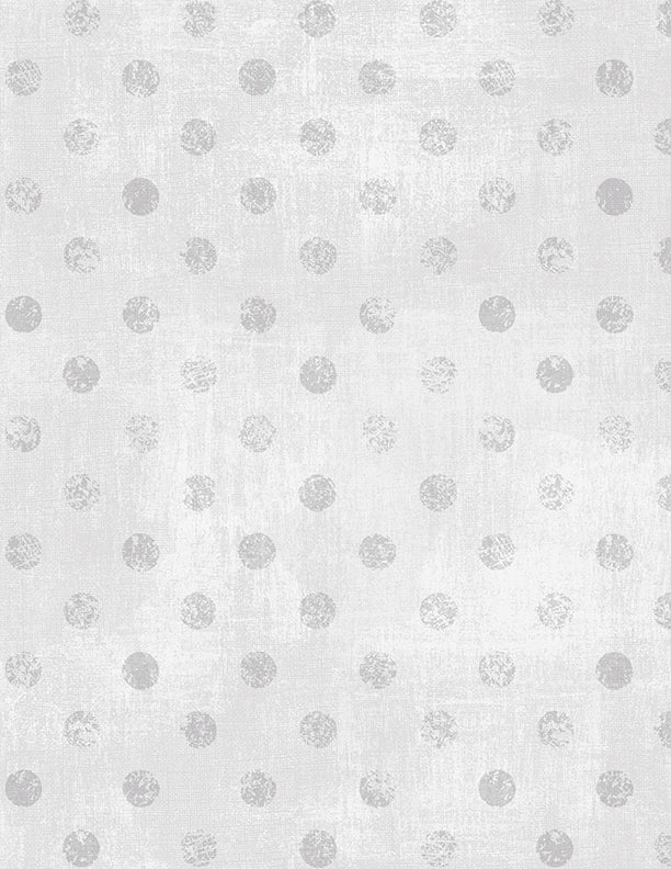Dry Brush Dots: SILVER Fabric (1/2 yd)