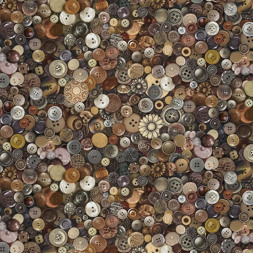 Thread and Thimble Packed Buttons fabric