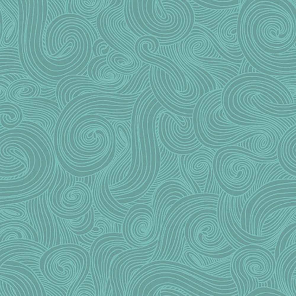 Studio E - Just Color! - Just Color! Swirl - Aqua - Yardage
