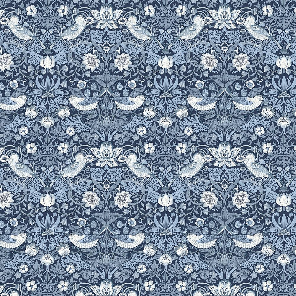 FreeSpirit - The Original Morris & Co. - Mini Strawberry Thief - Indigo - Yardage