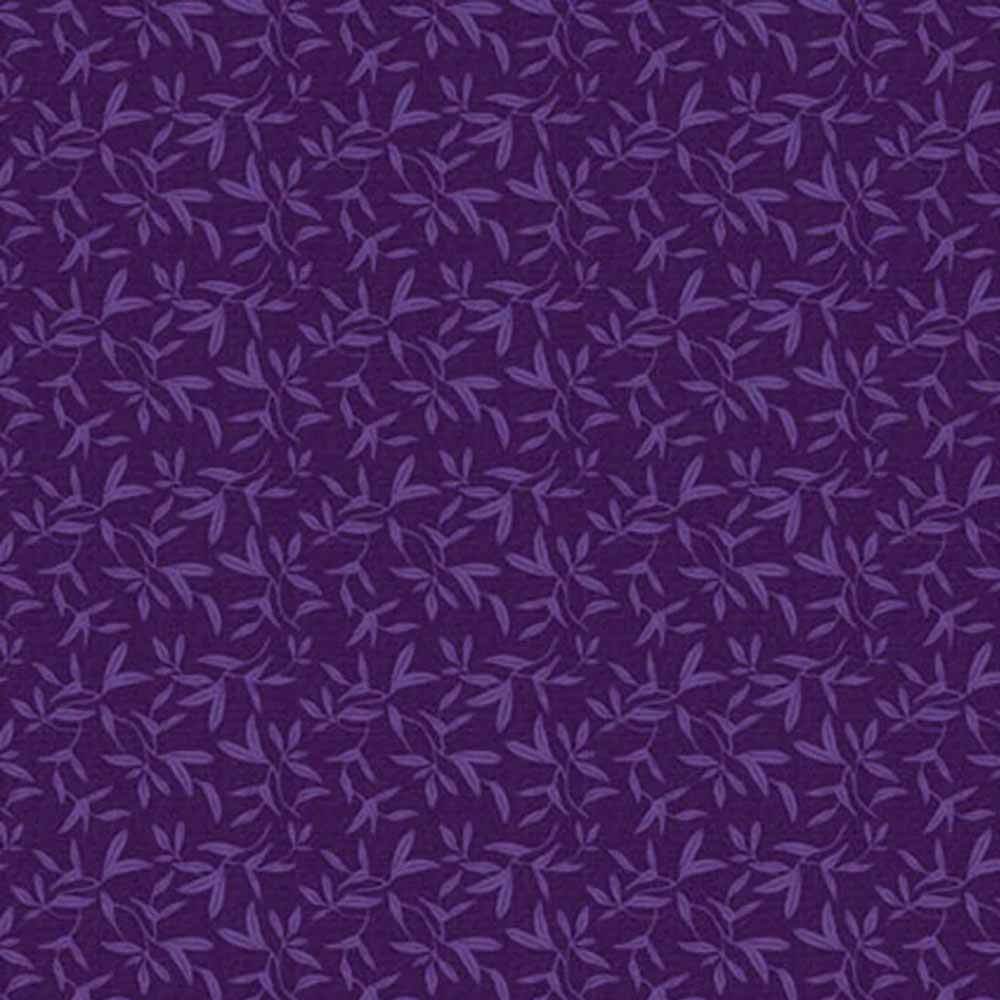 P&B Textiles - Whimsy II By Heather Dutton - Tossed Sprigs - Dark Purple - Yardage