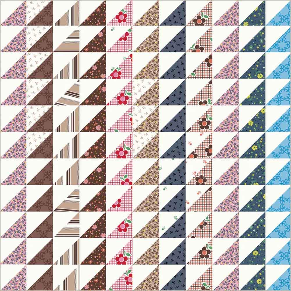 Windham Fabrics - Made Easy by Denyse Schmidt - Cheater Fabric Collection - Triangle Stripe Cheater - Ivory - Yardage