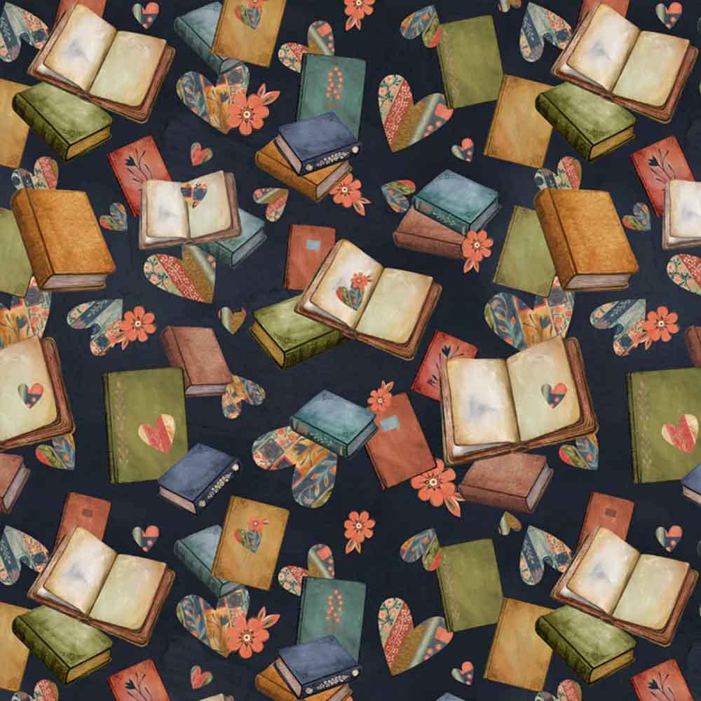 P&B Textiles - Novella by Sally Barlow - Book - Navy - Yardage