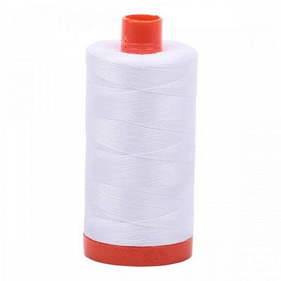 Aurifil Cotton Mako Thread 50 wt. WHITE #2024