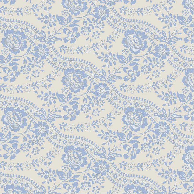 Tilda Something Blue collection Celeste Sky quilting cotton fabric
