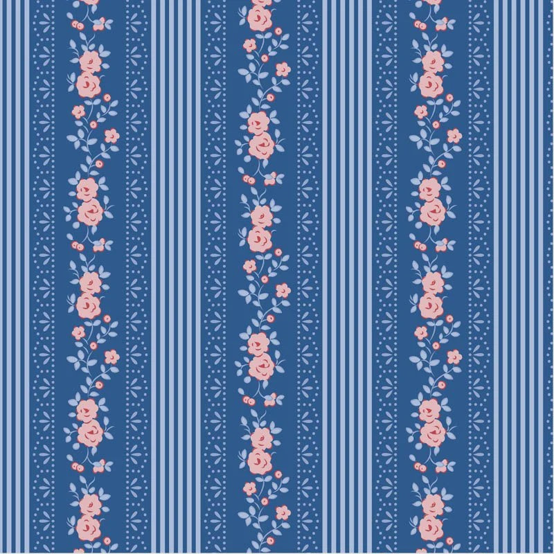Tilda Something Blue collection Claramay Denim quilting cotton fabric