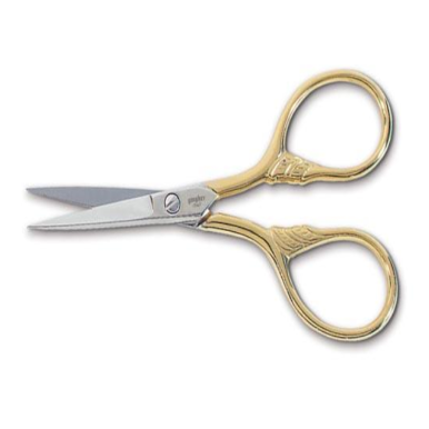 3-1/2" Gold Lion Tail Embroidery Scissors – Vintage Precision Sewing Snips