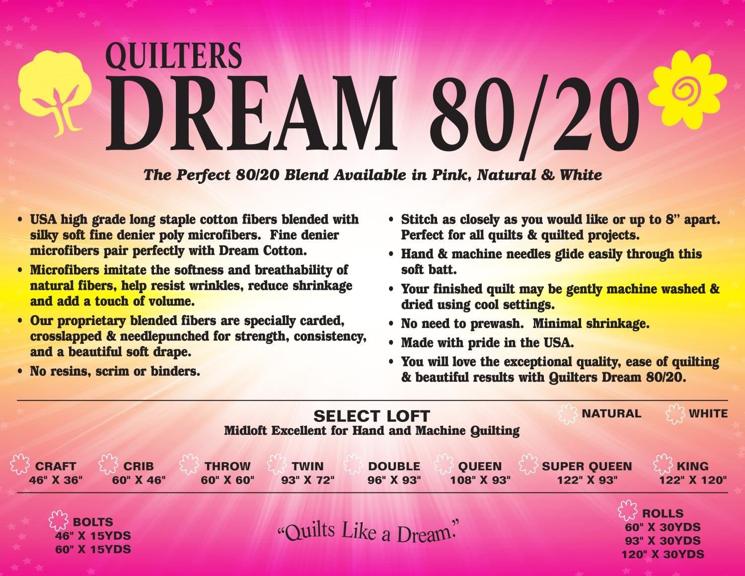 Dream Blend 80/20 Super Queen - Natural
