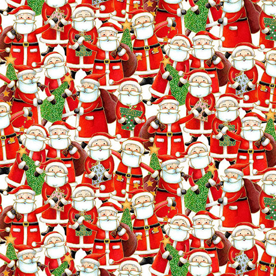 Jolly Saint Nick: MULTI PARADE Fabric (1/2 yd) by Makower UK