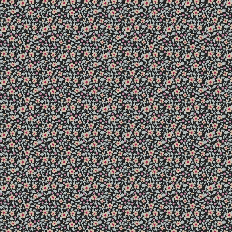 Tilda Brie Basics Charcoal quilting cotton fabric