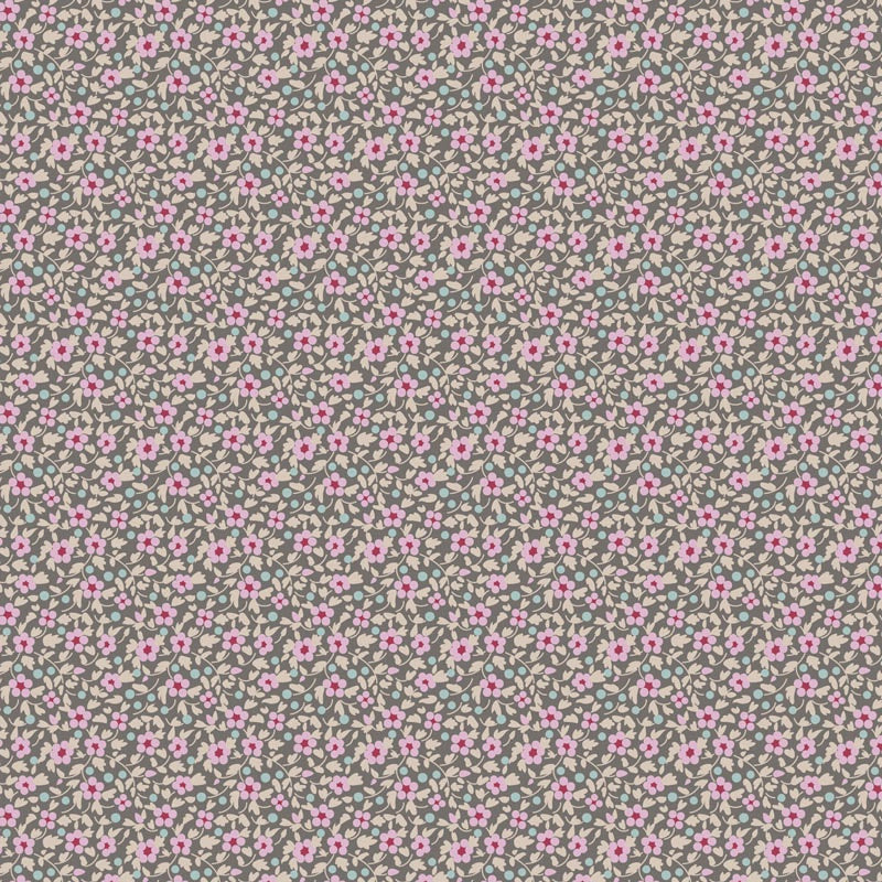Tilda Brie Basics Grey quilting cotton fabric