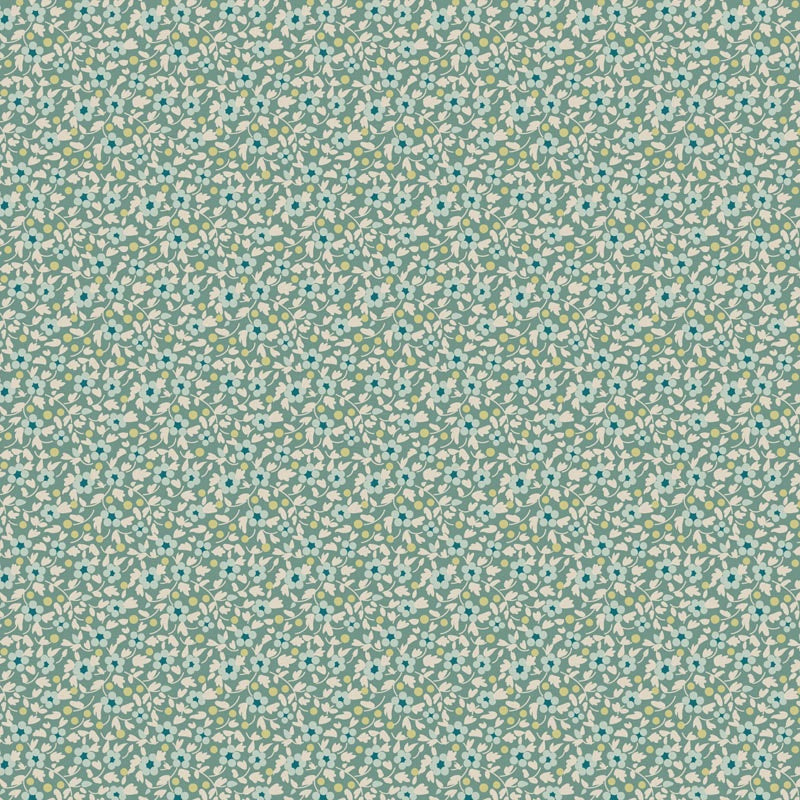 Tilda Brie Basics Teal quilting cotton fabric