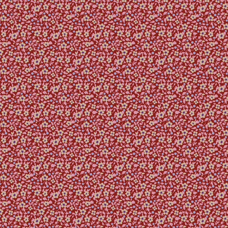 Tilda Brie Basics Burgundy quilting cotton fabric