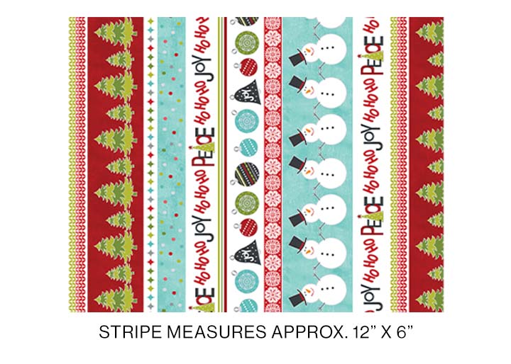 13149P99B - A Cozy Winter Stripe Wht/Multi