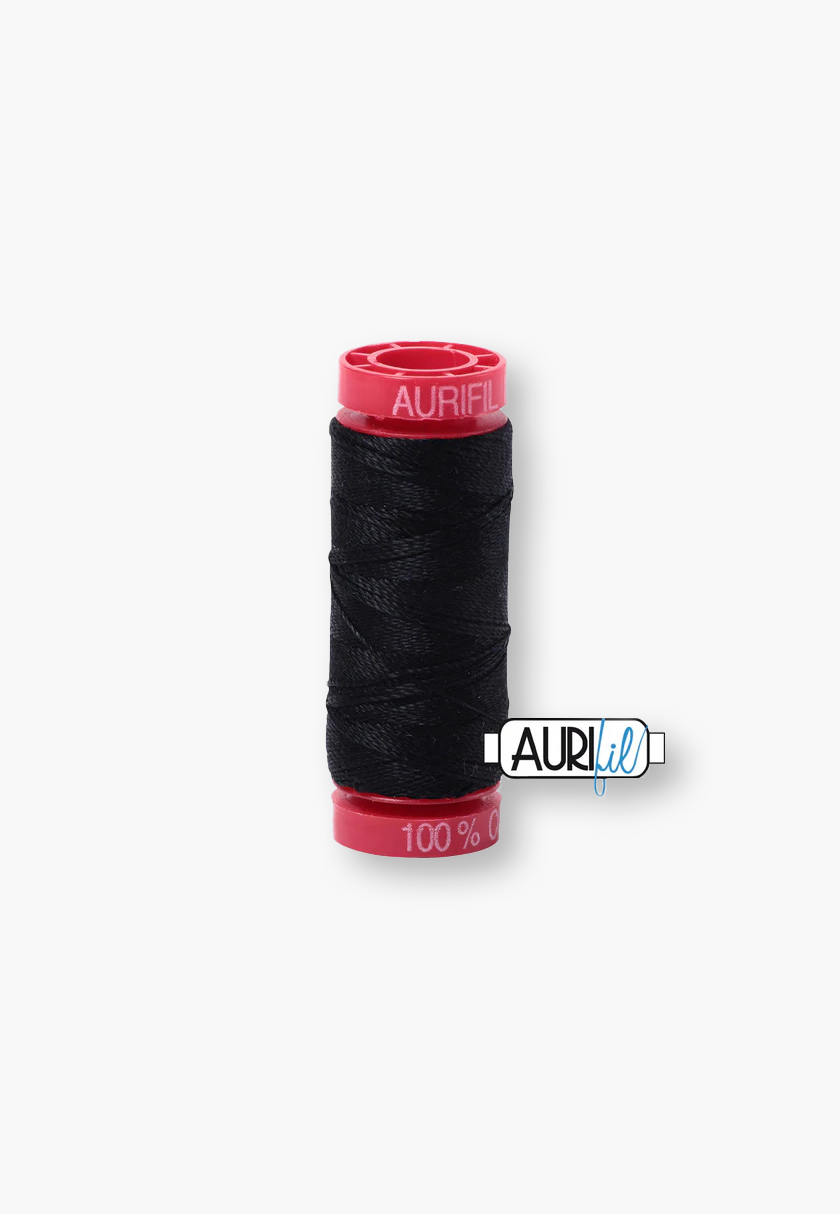 Aurifil Mako Cotton 12wt Black BMK12SP50 – 2692