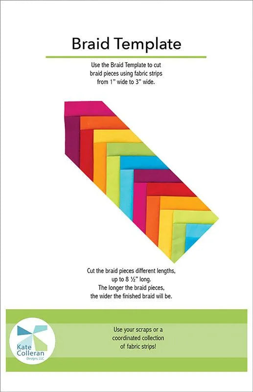Braid Template uses 1" to 3" strips