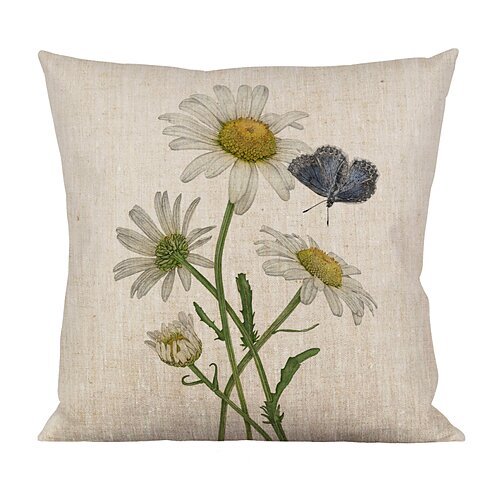 Emma Sjodin: Linen Cushion Cover, Daisies