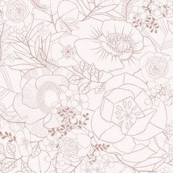 Michael Miller - Floral Sketch - DDC12503-RUST-D