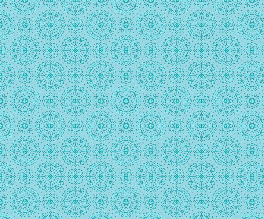 Among The Wildflowers II: MEADOWSWEET AQUA Fabric (1/2 yd) by Shelly Cavanna
