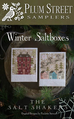 Winter saltboxes by Plum Street Samplers Pattern