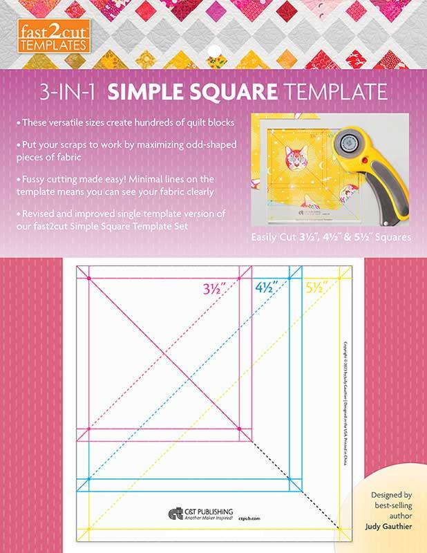 3-in-1 Simple Square Template by Moda