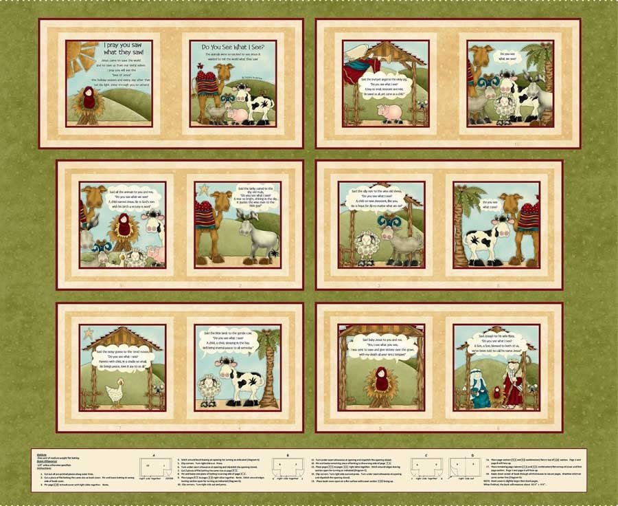 Do You See What I See? Book Panel 2372BP-66 Sage || Little Readers 6 collection