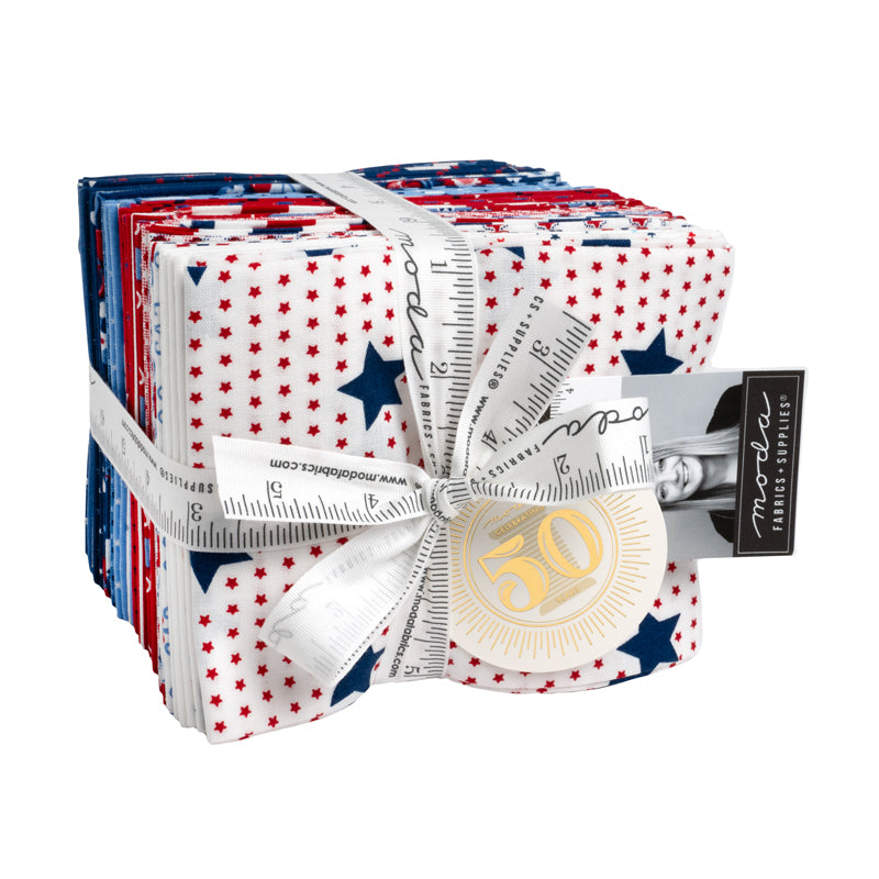 STAR SPANGLED Fat Quarter Bundle Precuts by April Rosenthal Prairie Grass