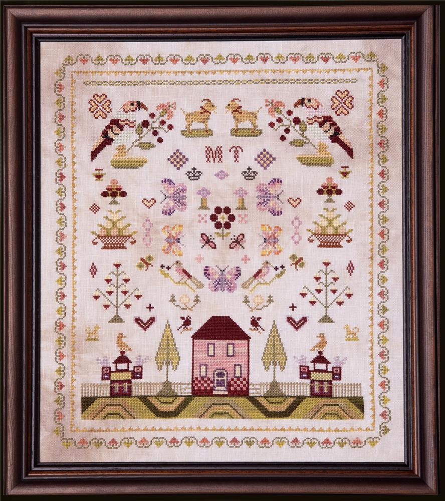 M.T. c.1850 (The Butterfly Sampler) - Cross Stitch Chart