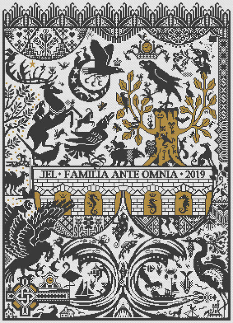 The Raven Quatrain LD157 - Cross Stitch Chart