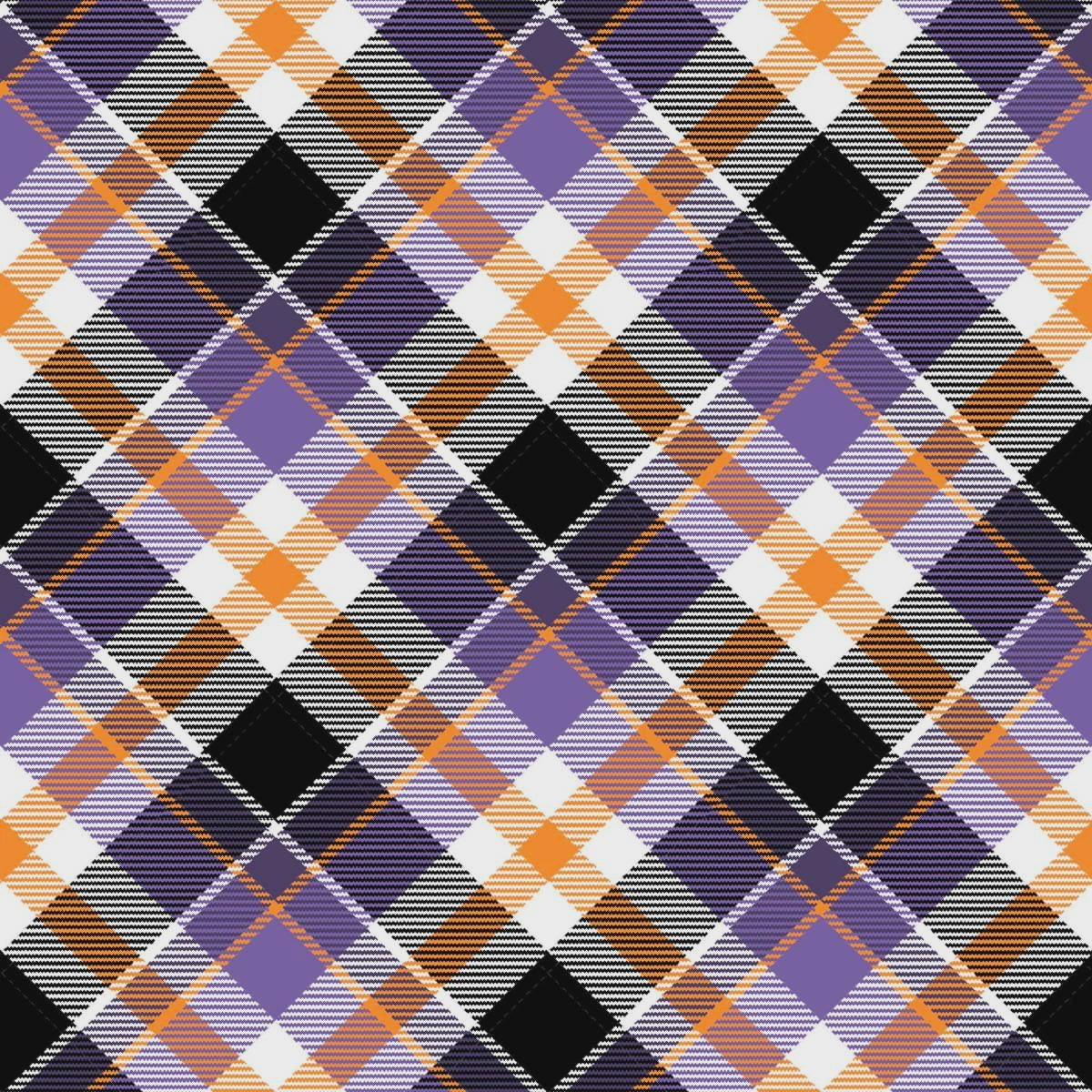 Moonlight Mischief Bias Plaid Multi Glow in the Dark fabric