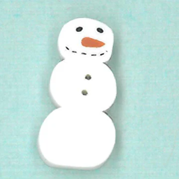 Small Primitive Snowman Button 4485.S
