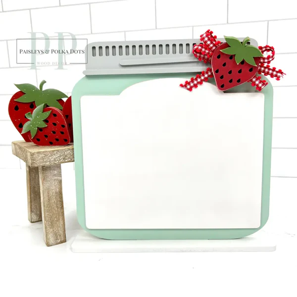 Wide Mason Jar Cross Stitch Display – Unfinished Wood