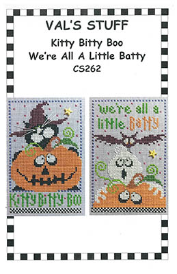 Kitty Bitty Boo And We're All A Little Batty - Cross Stitch Chart