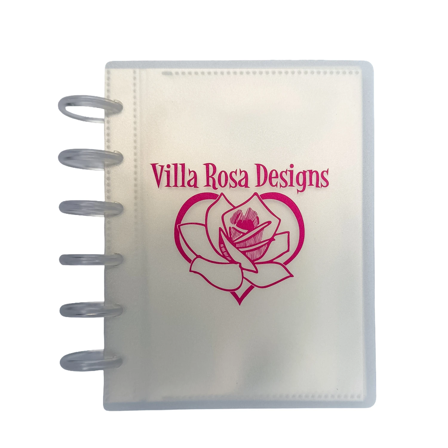 Discbound Storage Binder Clear With Villa Rosa Logo #VRDSBCLVR