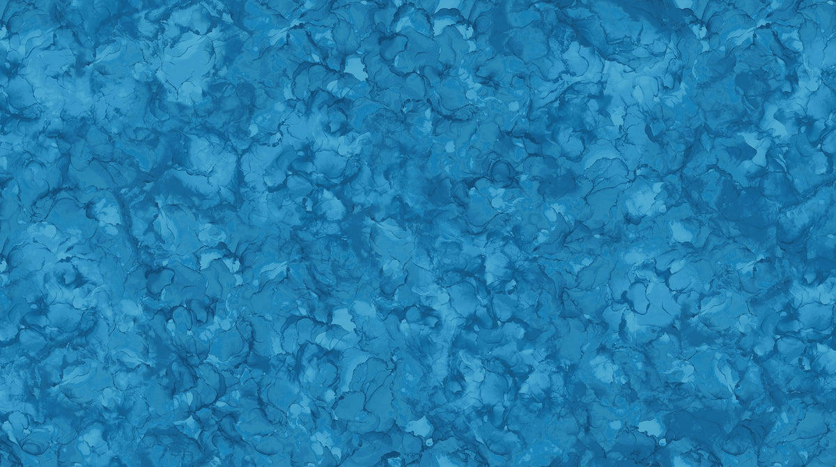 Mirage Bahama Blue quilting cotton fabric by Deborah Edwards | Northcott