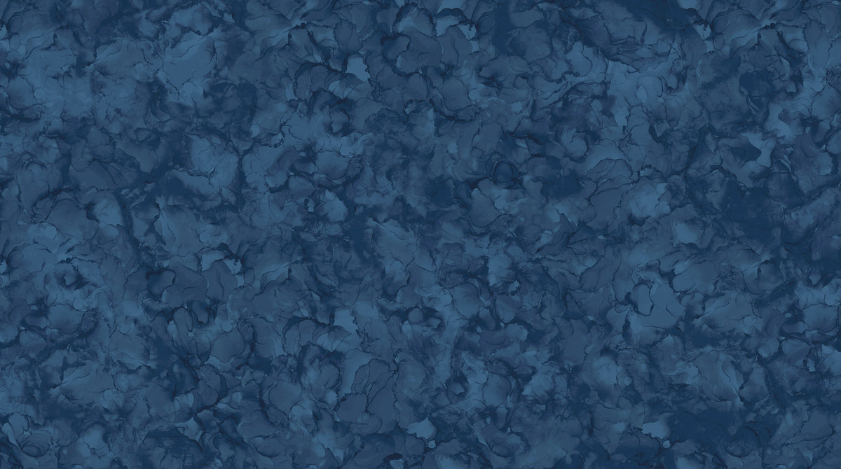Mirage Navy quilting cotton fabric by Deborah Edwards | Northcott