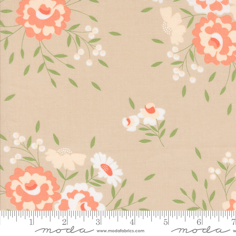 Abloom Stone Springtime Rose Yardage by Corey Yoder for Moda Fabrics