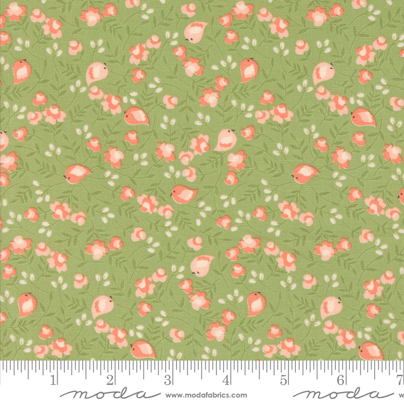 Abloom Cucumber Songbird Yardage by Corey Yoder for Moda Fabrics