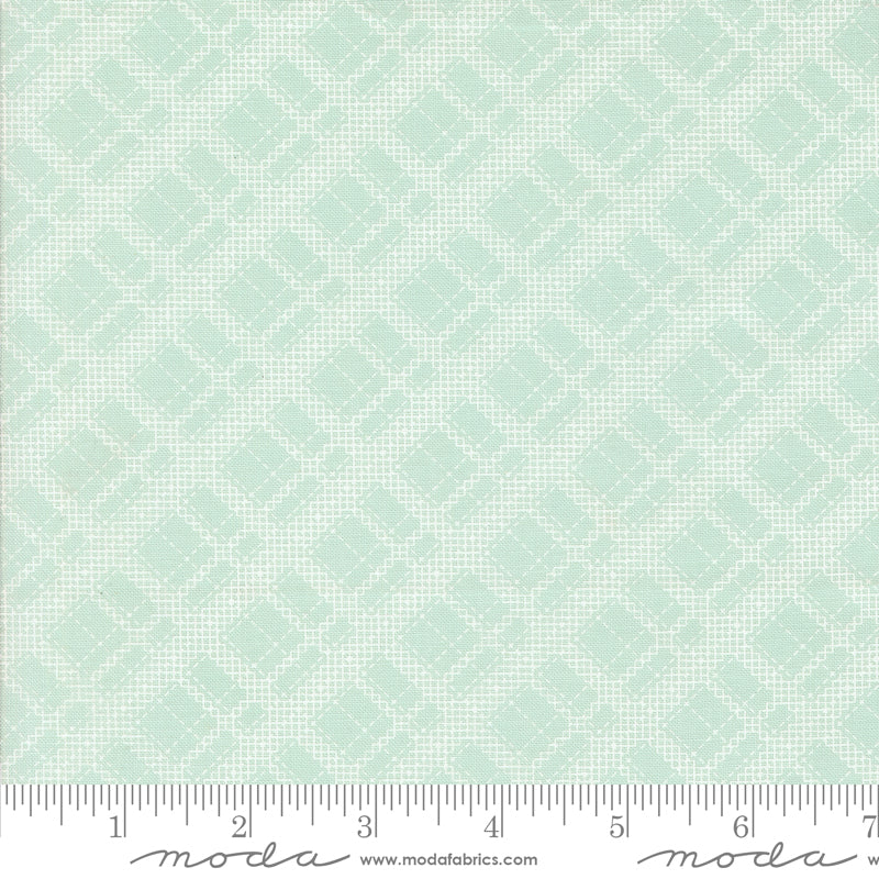 Abloom Robins Egg Stitched Plaid Yardage by Corey Yoder for Moda Fabrics