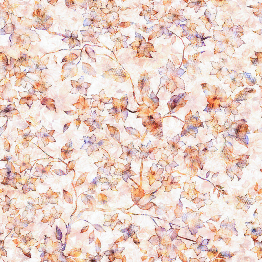 118" Panorama Prints Tonal Floral Wide Quilt Back