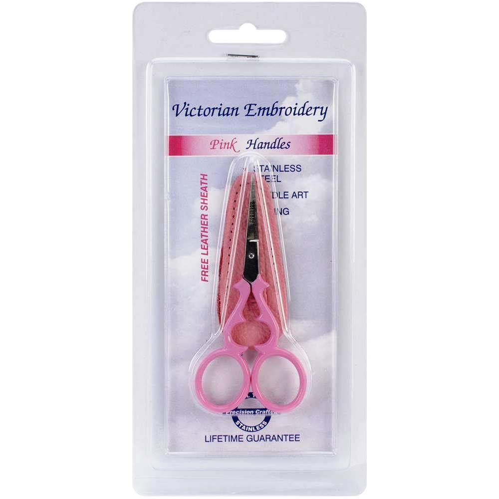 Victorian Scissors Pink Handle with Sheath # TT00941
