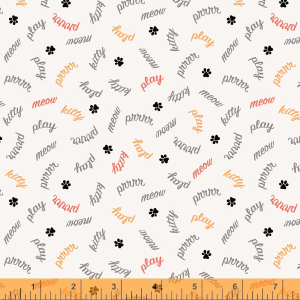 Mod Cats 52610-1 Ivory Play Words