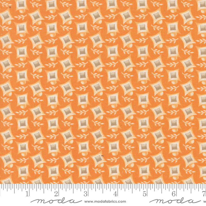 Agatha Road Pumpkin Harlequin Yardage by Fig Tree & Co. for Moda Fabrics
