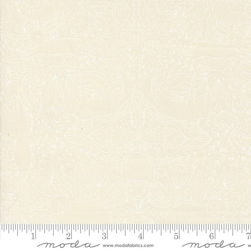 Woodland Wonder 48395 31 White on Cream Moda Gingiber