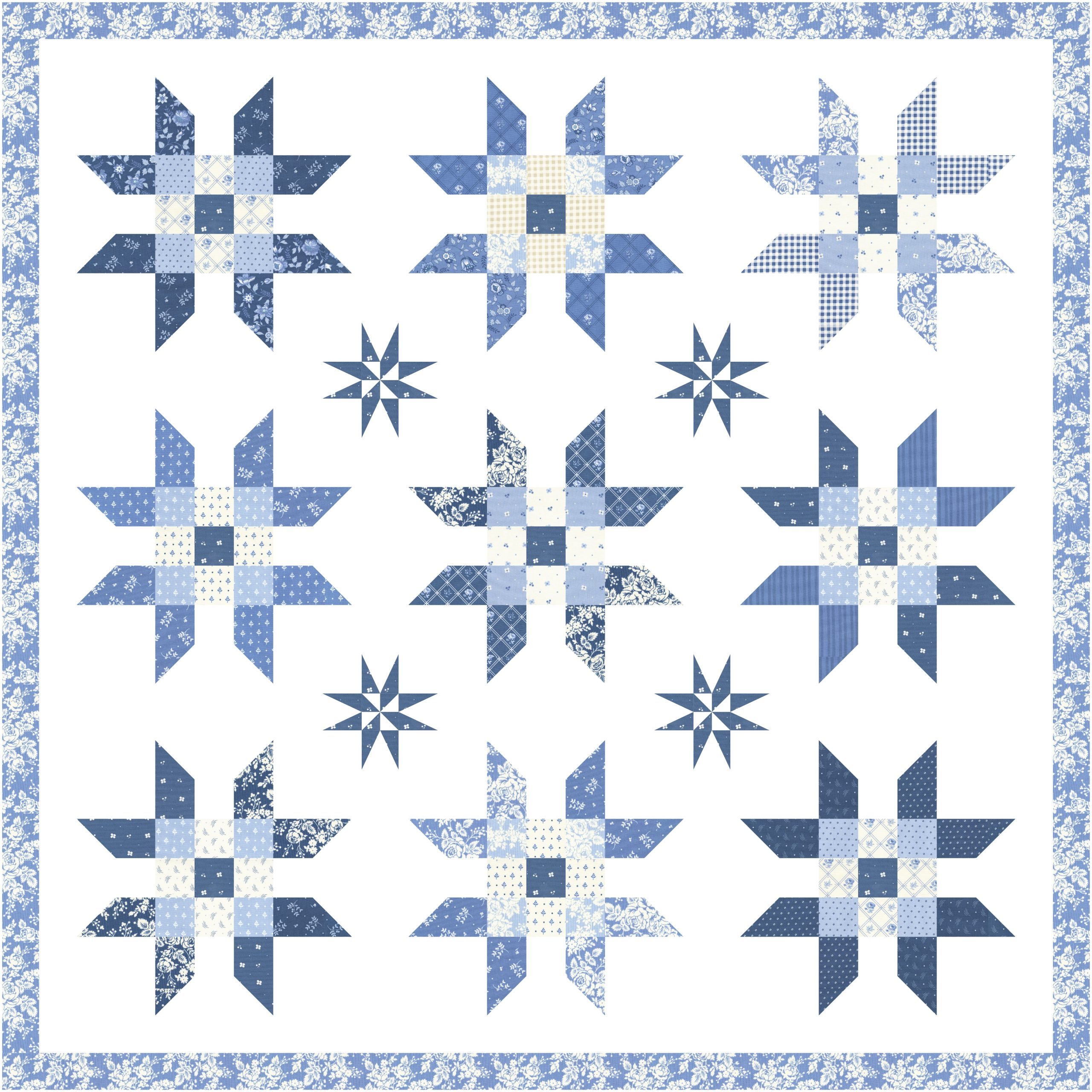 WINTER SNOW Quilt Pattern PASTRY SHOP QUILTS