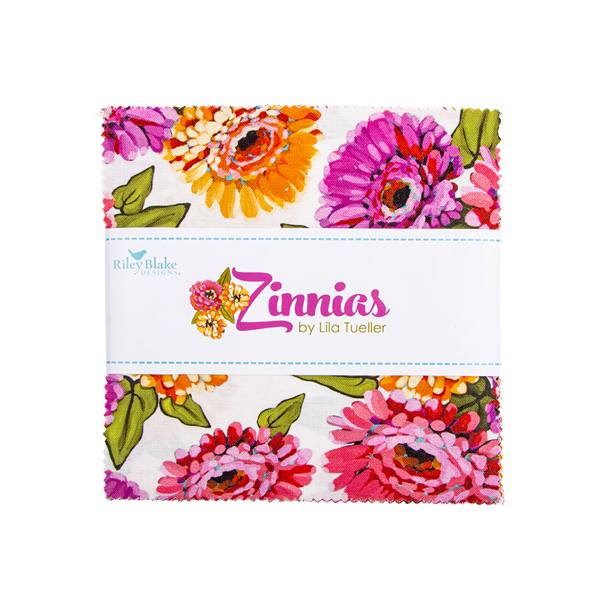 Zinnias Riley Blake 5" Stacker Lila Tueller