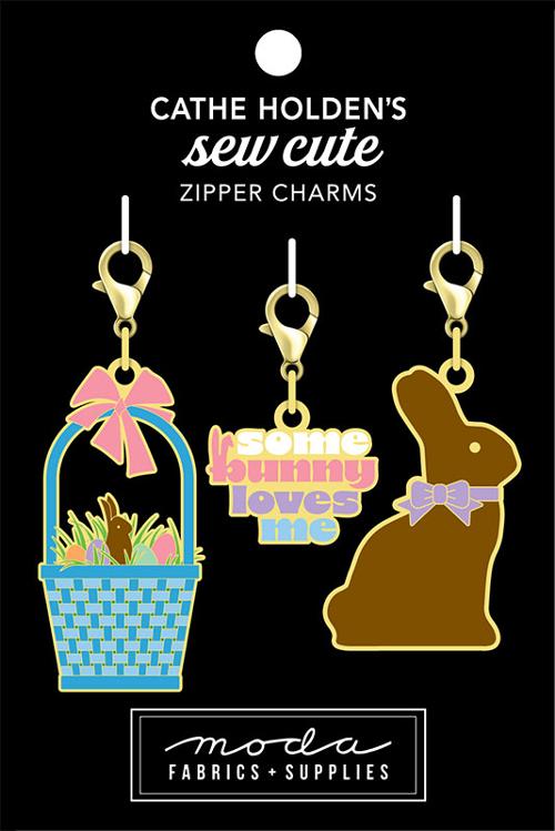 Zipper Pulls Basket Bunny