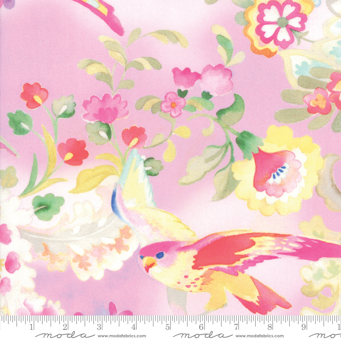 Flights of Fancy 33460 16 Pink Floral Moda Momo