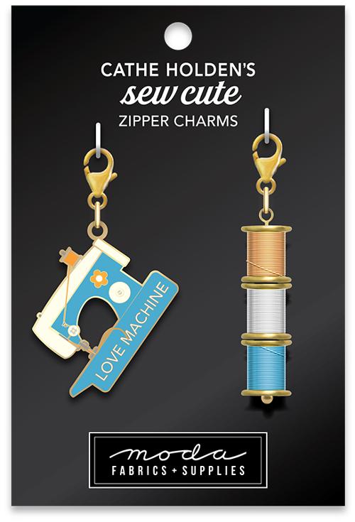 Zipper Pulls Sewing Machine & Spools