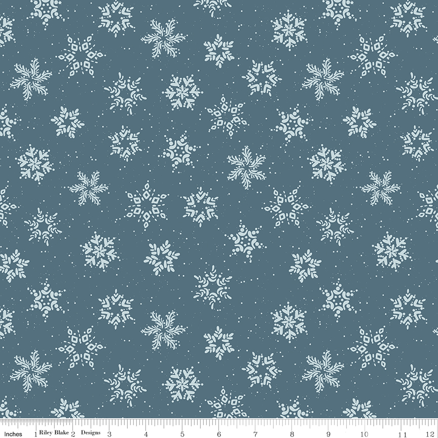 Wnterland 10713 Blue Snowflakes Riley Blake